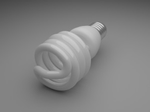 CFL Light Bulb 3D Модель