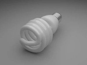 CFL Light Bulb 3D Model