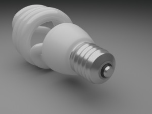 CFL Light Bulb 3D Модель