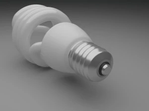 CFL Light Bulb 3D Model