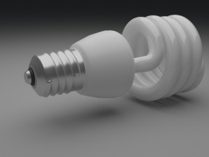 CFL Light Bulb 3D Модель