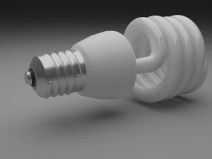 CFL Light Bulb 3D Model