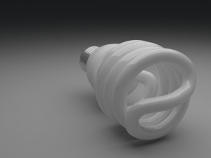 CFL Light Bulb 3D Модель