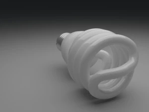 CFL Light Bulb 3D Model