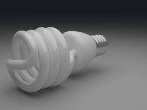 CFL Light Bulb 3D Модель