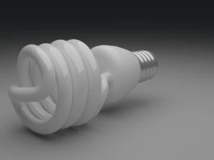 CFL Light Bulb 3D Model