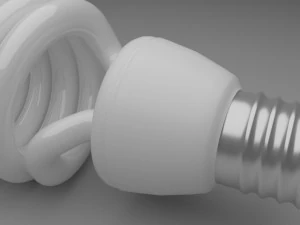 CFL Light Bulb 3D Model