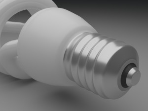 CFL Light Bulb 3D Модель