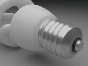 CFL Light Bulb 3D Model