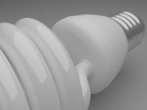 CFL Light Bulb 3D Model