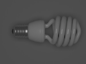 CFL Light Bulb 3D Модель