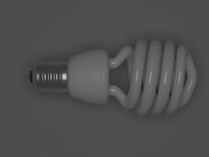 CFL Light Bulb 3D Model