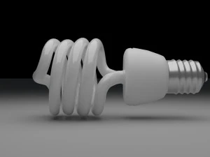 CFL Light Bulb 3D Model