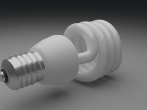 CFL Light Bulb 3D Модель