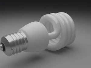 CFL Light Bulb 3D Model