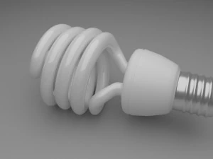 CFL Light Bulb 3D Model