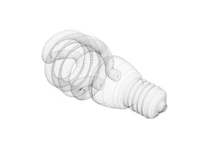 CFL Light Bulb 3D Model
