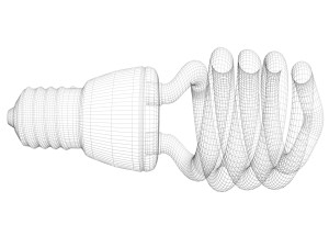 CFL Light Bulb 3D Модель