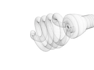 CFL Light Bulb 3D Model