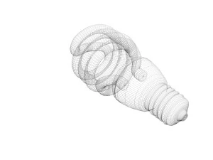 CFL Light Bulb 3D Model