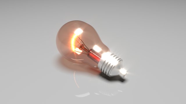 Light Bulb 3D Model .c4d .max .obj .3ds .fbx .stl .blend 