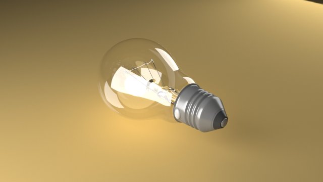 Light Bulb 3D Model .c4d .max .obj .3ds .fbx .stl .blend 