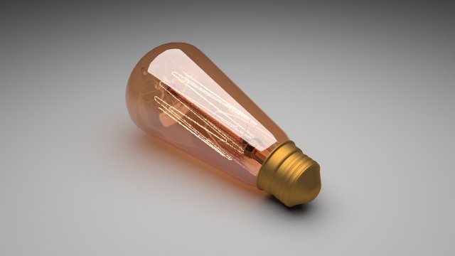 Edison Light Bulb E26 3D 模型 .c4d .max .obj .3ds .fbx .stl .blend 
