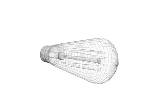 Edison Light Bulb E26 3D Model