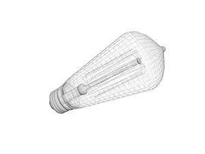 Edison Light Bulb E26 3D Model