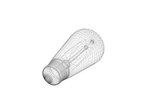 Edison Light Bulb E26 3D Model