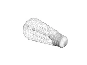Edison Light Bulb E26 3D Model