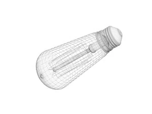 Edison Light Bulb E26 3D Model