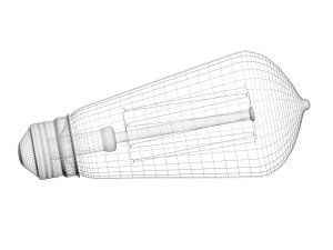 Edison Light Bulb E26 3D Model
