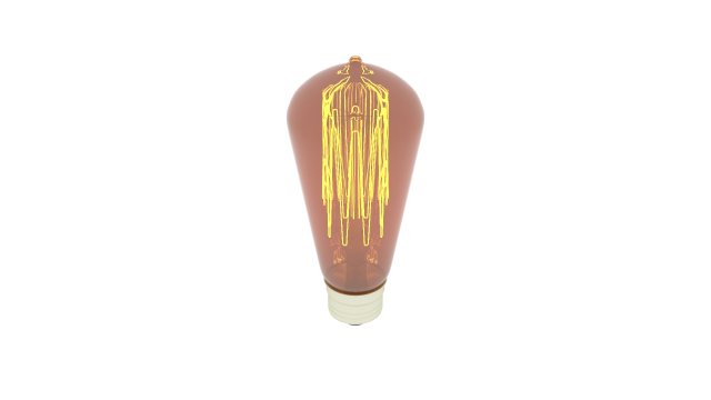 Edison Light Bulb 3D Модель .c4d .max .obj .3ds .fbx .stl .blend 