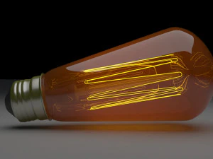 Edison Light Bulb 3D Model