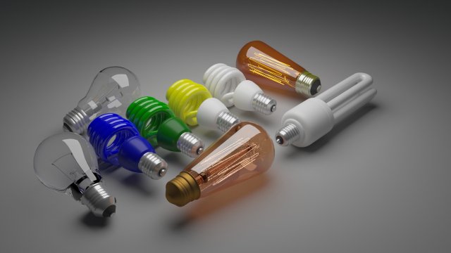 Light Bulbs Collection Model 3D .c4d .max .obj .3ds .fbx .stl .blend 