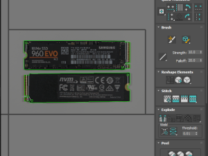 SSD M2 Hard Drive Samsung 960 EVO Modello 3D