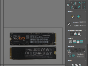 SSD M2 Hard Drive Samsung 960 EVO Modello 3D