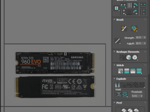 SSD M2 Hard Drive Samsung 960 EVO Modello 3D