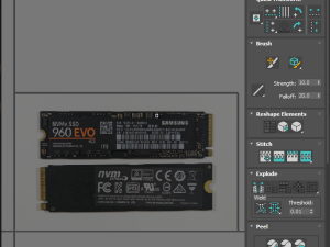 SSD M2 Hard Drive Samsung 960 EVO Modello 3D