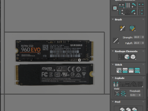 SSD M2 Hard Drive Samsung 960 EVO Modello 3D