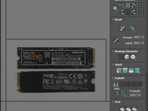 SSD M2 Hard Drive Samsung 960 EVO Modello 3D