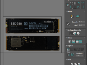 SSD M2 Hard Drive Samsung 980 Modelo 3D