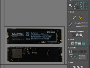 SSD M2 Hard Drive Samsung 980 Modelo 3D