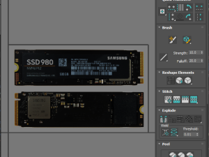 SSD M2 Hard Drive Samsung 980 Modelo 3D
