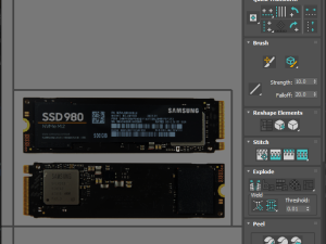 SSD M2 Hard Drive Samsung 980 Modelo 3D