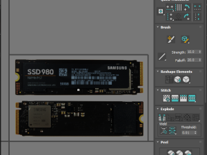 SSD M2 Hard Drive Samsung 980 Modelo 3D