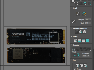 SSD M2 Hard Drive Samsung 980 Modelo 3D
