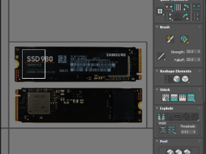 SSD M2 Hard Drive Samsung 980 Modelo 3D