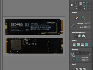 SSD M2 Hard Drive Samsung 980 Modelo 3D